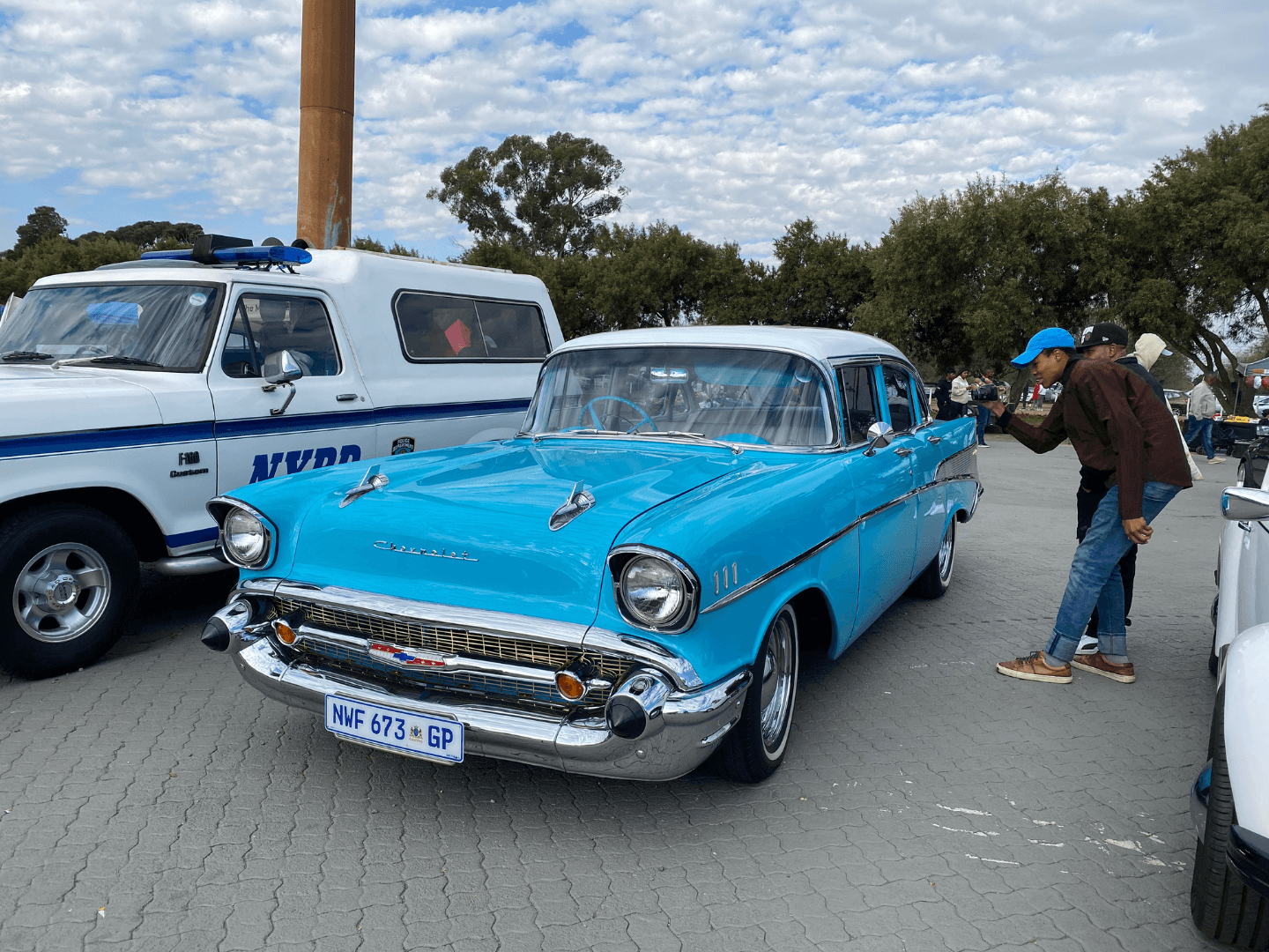 Right hand drive 1956 Chevrolet Bel Air - Classic Car Show Nasrec 9 July