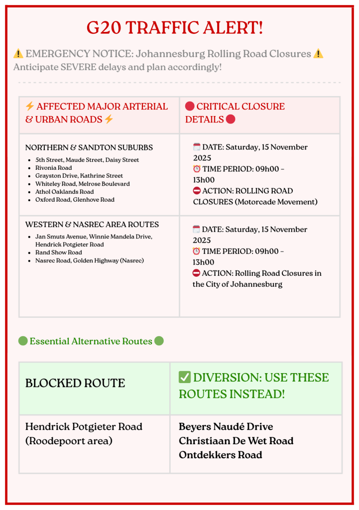 G20 Traffic Benoni Media